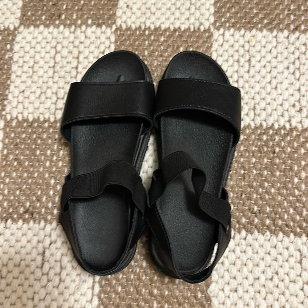 Black ankle strap sandals